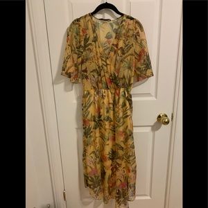 Zara Yellow Flowery MaxiDress